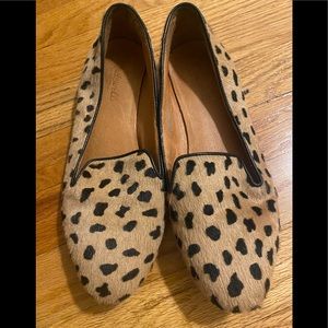 Madewell Leopard Calf hair skimmer loafer 7.5